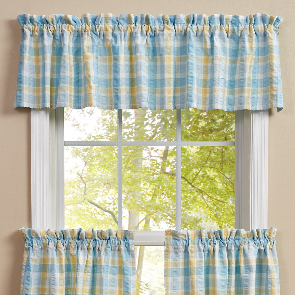 Forget Me Not Unlined Window Valance Blue Yellow White by Park Designs