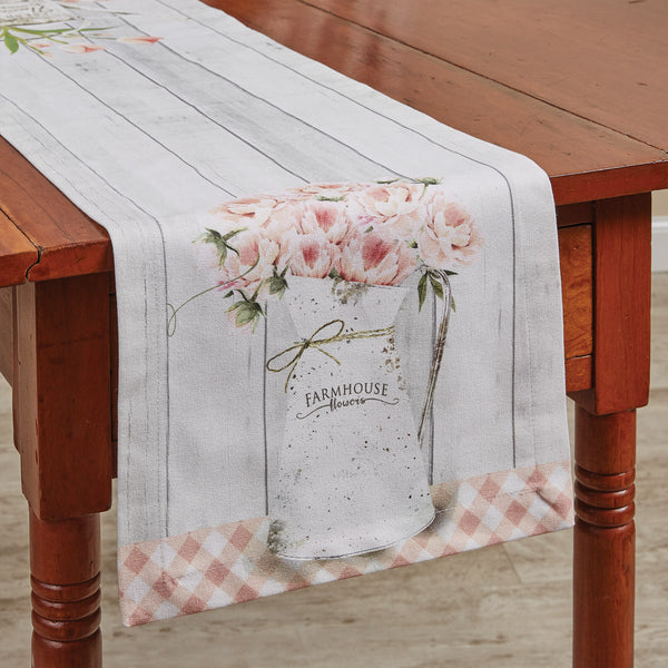Farmhouse Peonies Table Runner 13" X 42" by Park Designs