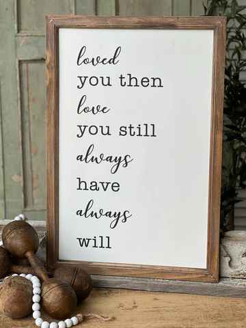 Love You Always Framed Quote