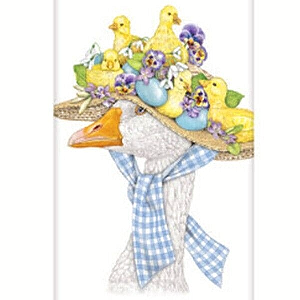 Mary Lake-Thompson Goose Chicks Floral Easter Bonnet Flour Sack Kitchen Towel