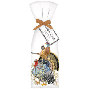 Mary Lake Thompson Stacked Turkey Set of 2 Cotton Flour Sack Dish Towel