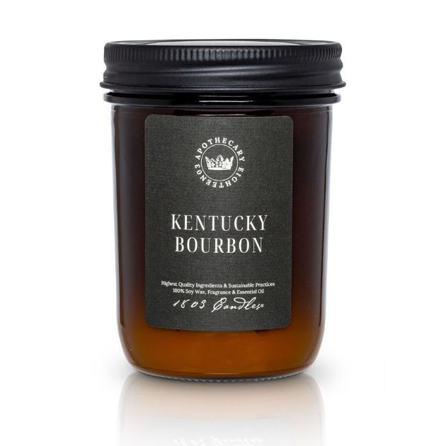 1803 Candles Kentucky Bourbon Amber Collection Soy 14 oz Candle Jar