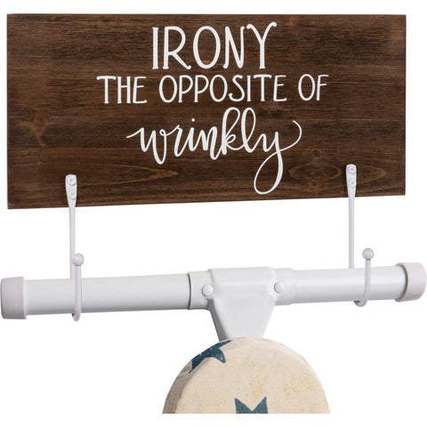 Irony The Opposite Of Wrinkly Ironing board Hook