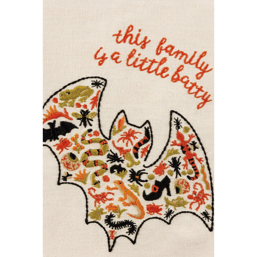 This Family Is A Little Batty Colorful Dish Towel