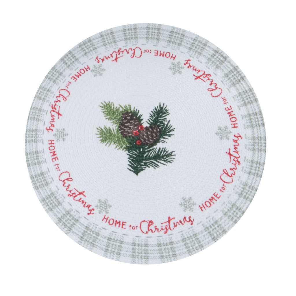 Woodsy Christmas Braided Placemat set of four