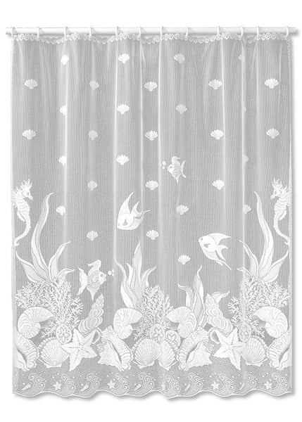 Heritage Lace White SEASCAPE 72" X 72" Shower Curtain
